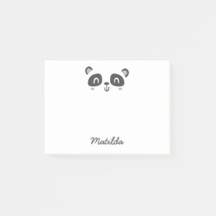 Söt teckenpanda barnskola post-it block