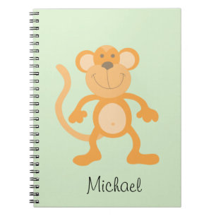 Söt Tecknad Apa Anteckningsbok