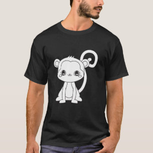 Söt Tecknad Apa T Shirt