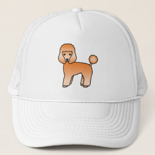 Söt tecknad apricotfärgad toy-poodle keps