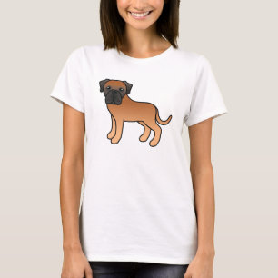 Söt Tecknad Aprikosfärgad Gammal Engelsk Mastiff H T-shirt