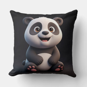 Söt Tecknad Bebis Panda Kudde