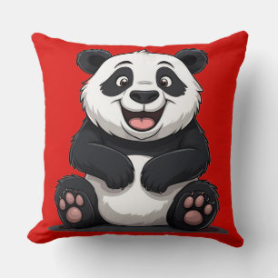 Söt Tecknad Bebis Panda Kudde