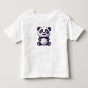 Söt Tecknad Bebis Panda T Shirt