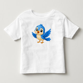 Söt tecknad blåfågel - Glad liten flygande fågel j T Shirt