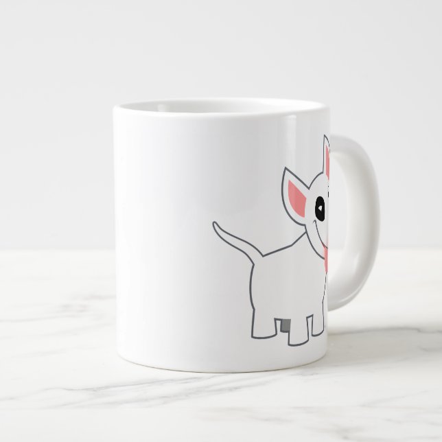 Söt Tecknad Bull Terrier Jumbo-Mugg Jumbo Mugg (Framsida höger)