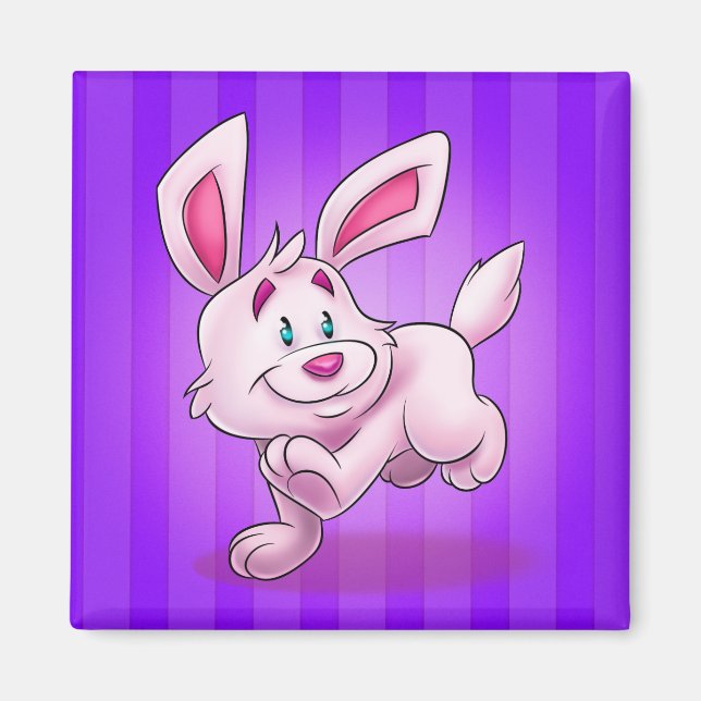 söt tecknad, bunny magnet (Framsidan)
