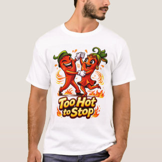 Söt tecknad chilipeppar dansar salsa T-Shirt