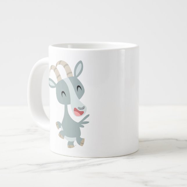 Söt Tecknad Dansande Get Stor Mugg Jumbo Mugg (Framsida vänster)