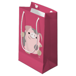 Söt tecknad dansande grispresentbag
