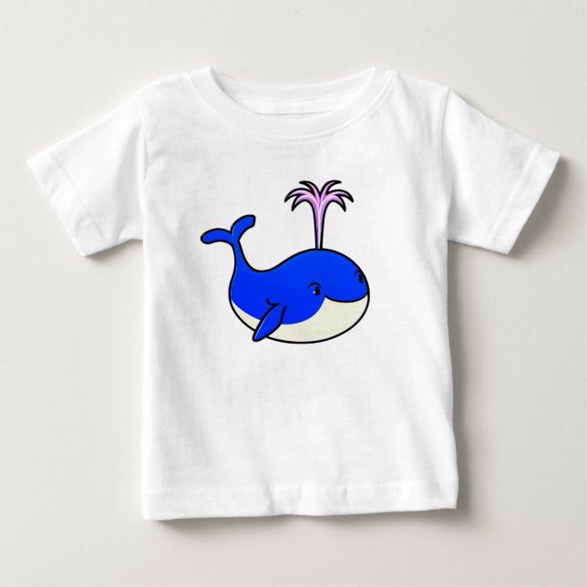 🐬 Söt Tecknad Delfin Bebis Presentidé 🎁 T Shirt (Framsida)