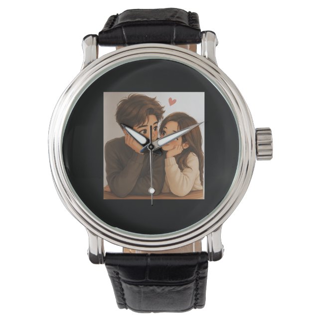 Söt Tecknad Duo Armbandsur (Framsida)
