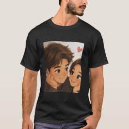 Söt Tecknad Duo T Shirt