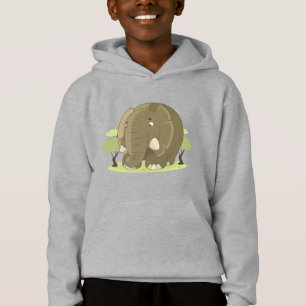 Söt Tecknad Elefant Natur Äventyr Barn T Shirt