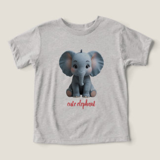 Söt tecknad elefant t shirt