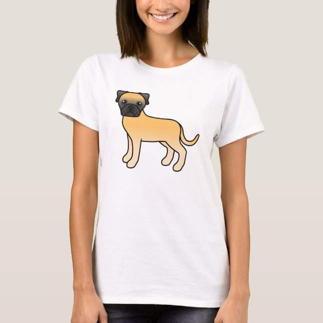 Söt Tecknad Fawn Bullmastiff Hund Tröja (Framsida)