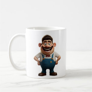 söt tecknad figur mugg