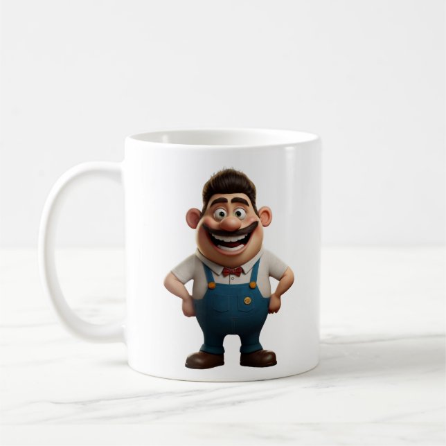 söt tecknad figur mugg (Vänster)