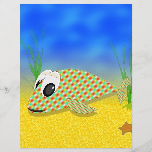 Söt Tecknad Fisk (Framsida)