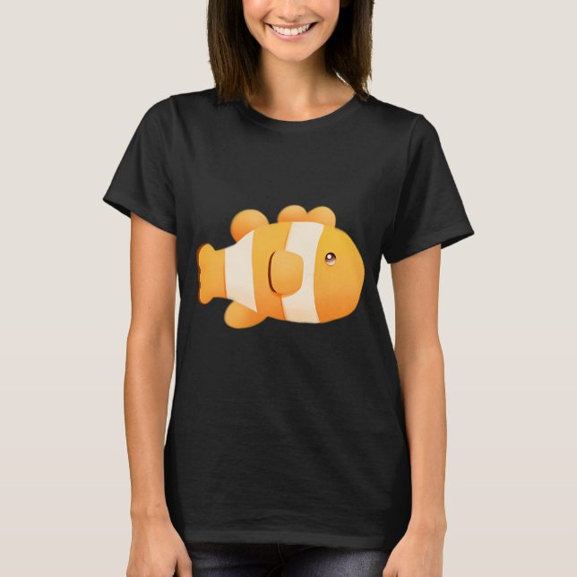 Söt Tecknad Fisk T Shirt (Framsida)