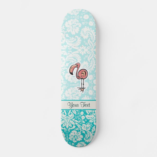 Söt Tecknad Flamingo Skateboard Bräda 20 Cm (Framsida)