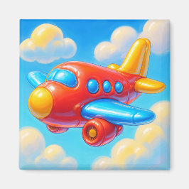 Söt tecknad flygplan magnet