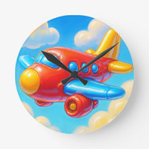 Söt tecknad flygplan