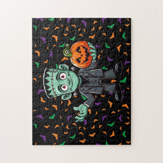 Söt, tecknad Frankensteins monster Pussel (Vertikal)