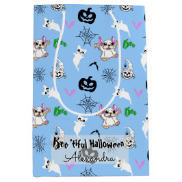 söt Tecknad Ghost Bulldog Halloween Gift Bag