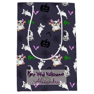 söt Tecknad Ghost Bulldog Halloween Gift Bag