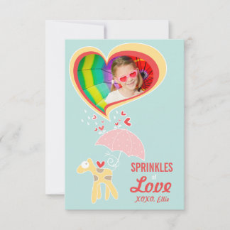 Söt Tecknad Giraff Klassrum Barn Valentine Foto Inbjudningar