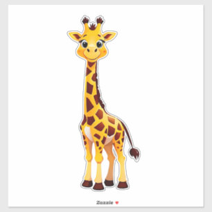 Söt Tecknad Giraff Klistermärken