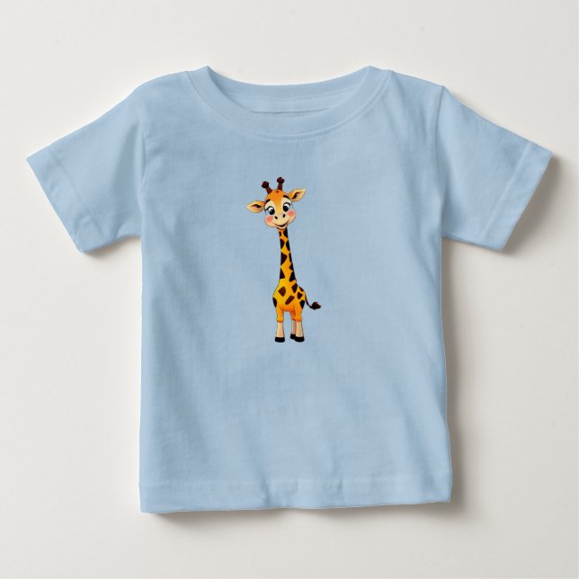 Söt Tecknad Giraff T Shirt (Framsida)