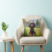 Söt Tecknad Gordon Setter Valp