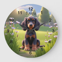 Söt Tecknad Gordon Setter Valp