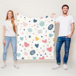 Söt Tecknad Himmel Fleecefilt