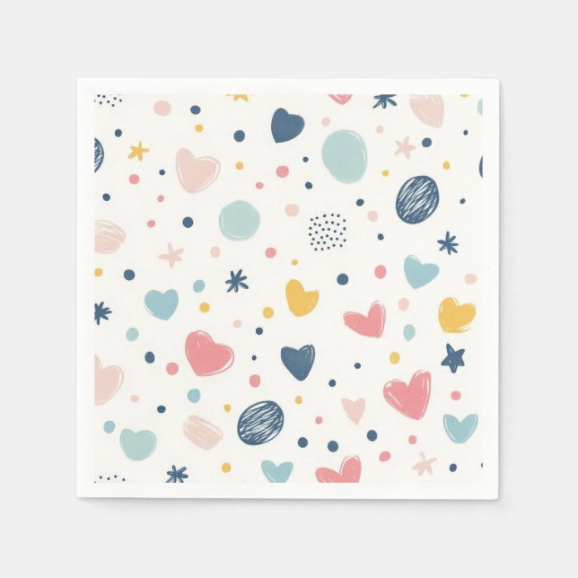 Söt Tecknad Himmel Pappersservett (Framsidan)