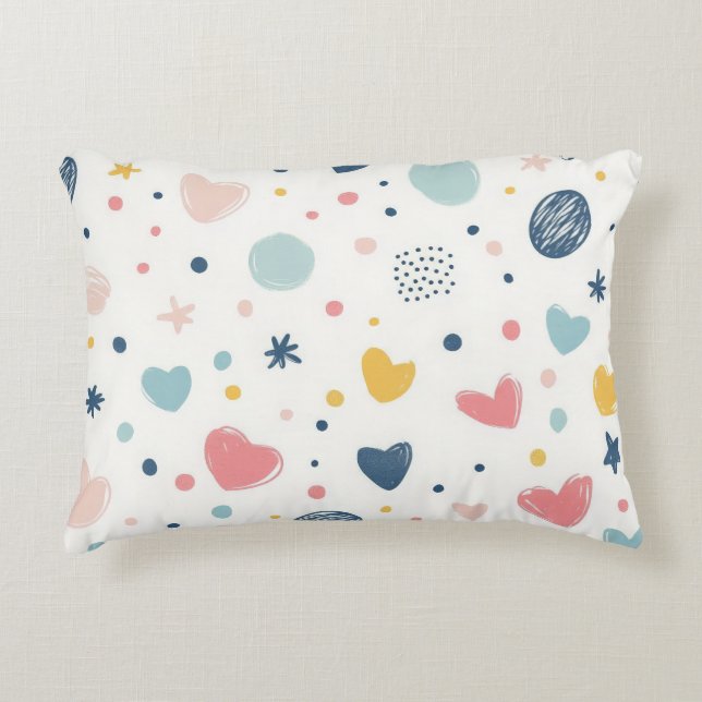 Söt Tecknad Himmel Prydnadskudde (Framsidan)