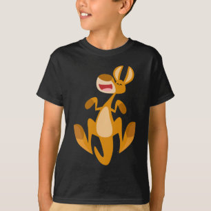 Söt Tecknad Hoppande Känguru Barn T-Shirt