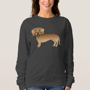 Söt Tecknad Hund av Ras Vete Strävhårig Dachshund T Shirt