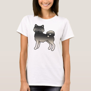 Söt tecknad hund av rasen agoutifärgad Alaskan Mal T Shirt