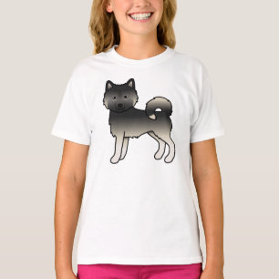 Söt tecknad hund av rasen agoutifärgad Alaskan Mal T Shirt