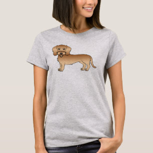 Söt tecknad hund av rasen Wheaten Wire Haired Dach T Shirt