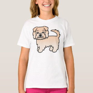 Söt Tecknad Hund Av Wheaten Norfolk Terrier Ras T Shirt