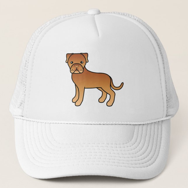 Söt tecknad hund Dogue De Bordeaux Keps (Framsida)