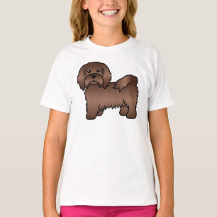 Söt tecknad hundillustration av chokladbrun Havane T Shirt