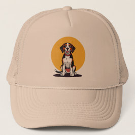 Söt Tecknad Hundillustration Keps