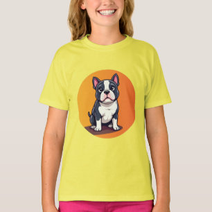 Söt Tecknad Hundillustration T Shirt