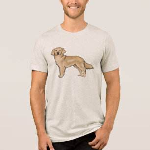 Söt tecknad hundkonst i gult för Golden Retriever T Shirt