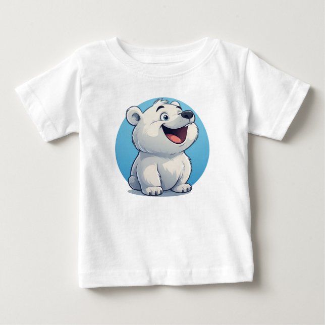 Söt tecknad isbjörn karaktär t shirt (Framsida)